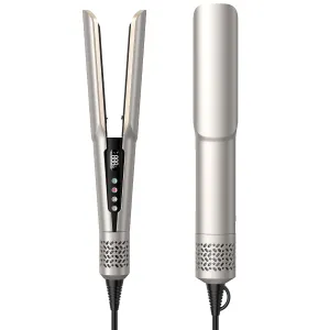 Hair Straightener - 2 in 1 Wet to Dry Hair Dryer and Straightener with High-Speed Airflow   Rapid Heat-Up   Customizable Temperature   LCD Display & Auto Shut-Off   No Heat Damage for All Hair Types