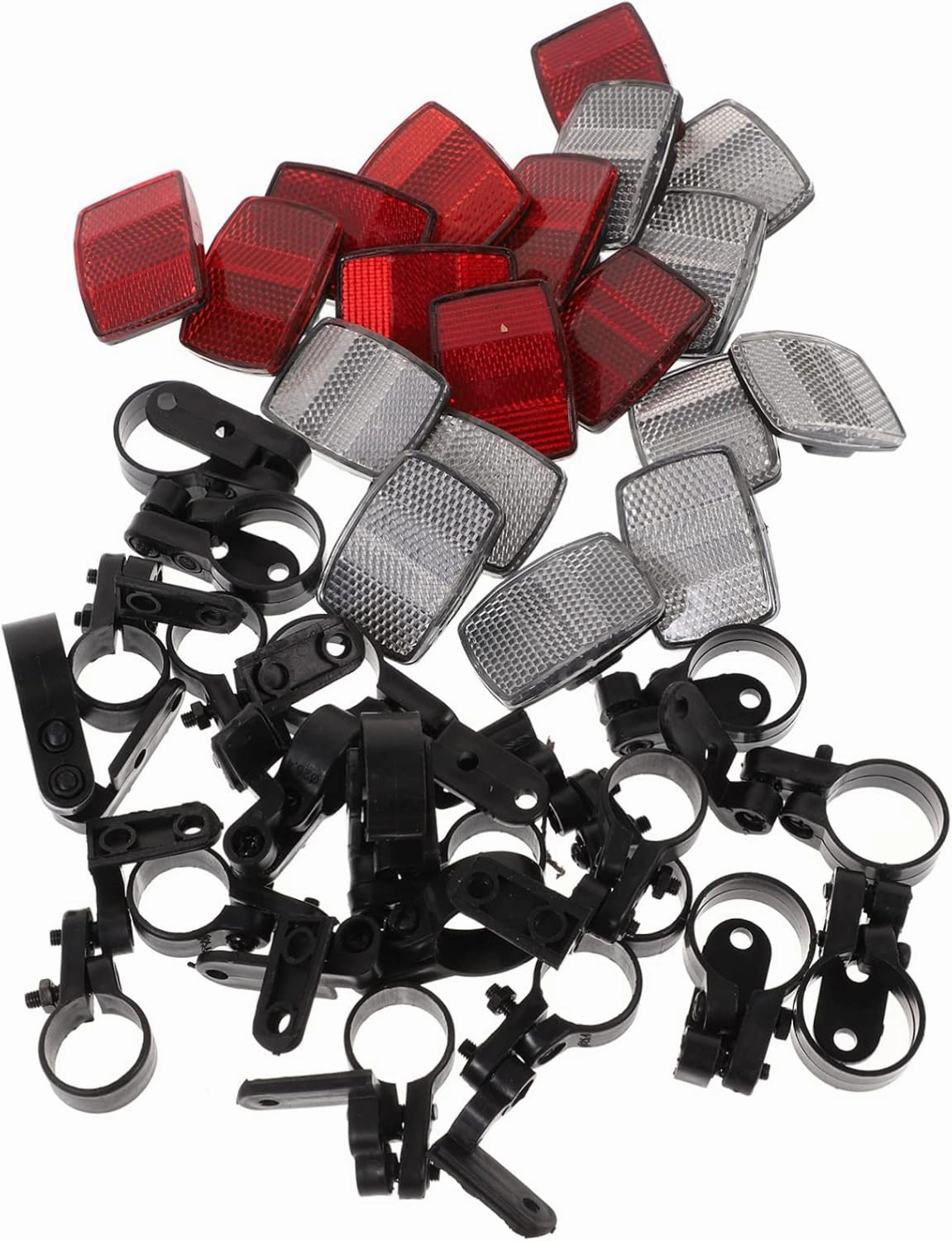 Happyyami Rear Front Bike Reflectors 40pcs Reflective Film for Bicycles Mountain Biking Safety Lights No Battery Durable