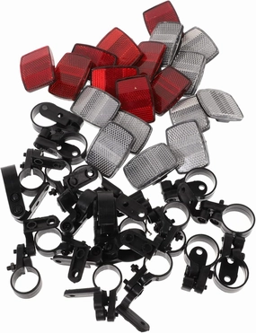 Happyyami Rear Front Bike Reflectors 40pcs Reflective Film for Bicycles Mountain Biking Safety Lights No Battery Durable