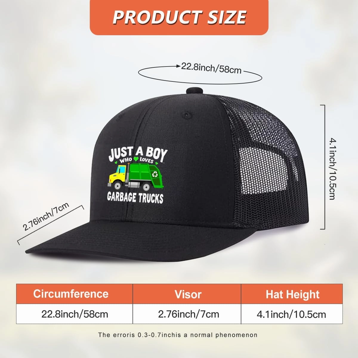 Hat for Men Women Mesh Trucker Adjustable Snapback Baseball Cap Unisex Adult