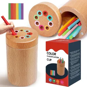 HBKJ Montessori Toys for 1-3 Years Old - Wooden Learning Color Sorting Toys for Toddlers Age 1-3 Infants Boys Girls Fine Motor Developmental Sensory Games Busy Board 1 Year Old Baby Gifts