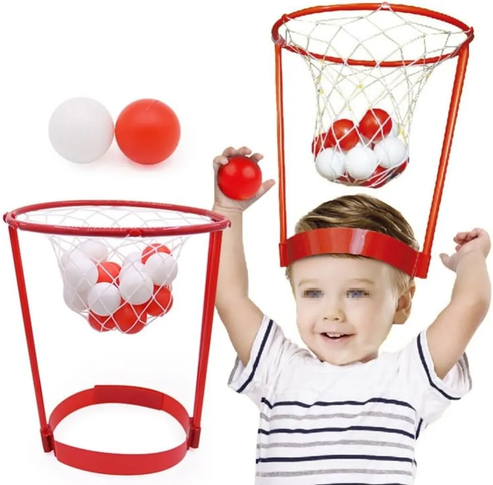 Headband Hoop Ball Toy Headband catching Basketball Headband Sports Headband Athletic Headbands Kids Sports Toys Childrens Toys Puzzle Catch Parent-Child