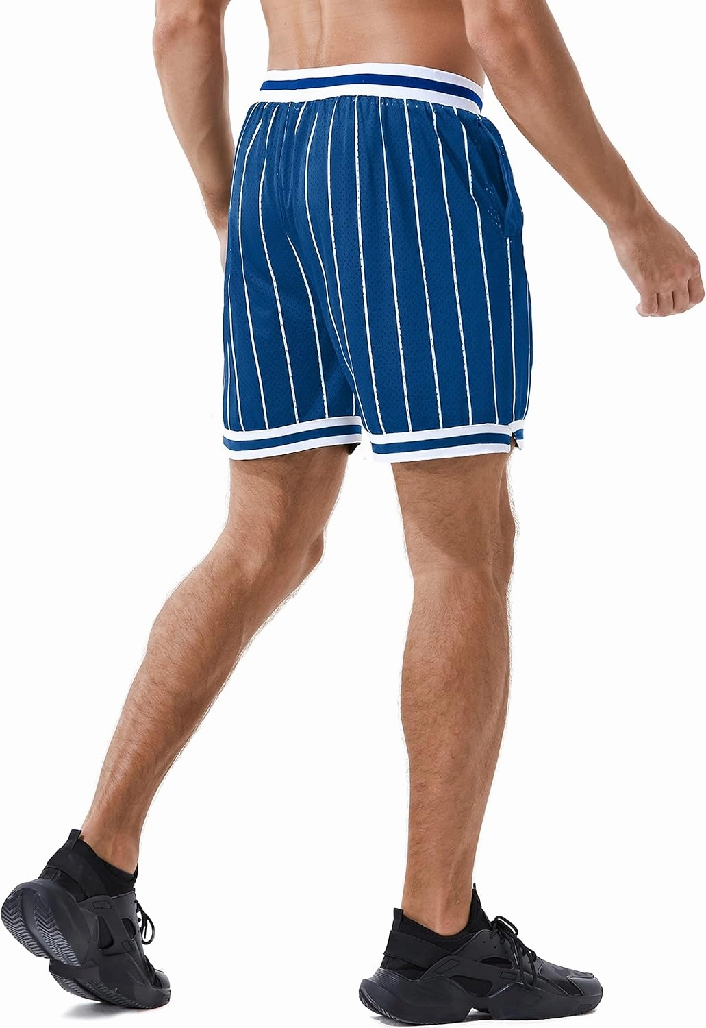 HEALONG Basketball Athletic Shorts Men - Mesh Gym Sports Workout Training Drawstring Retro Casual Fashion Short with Pockets