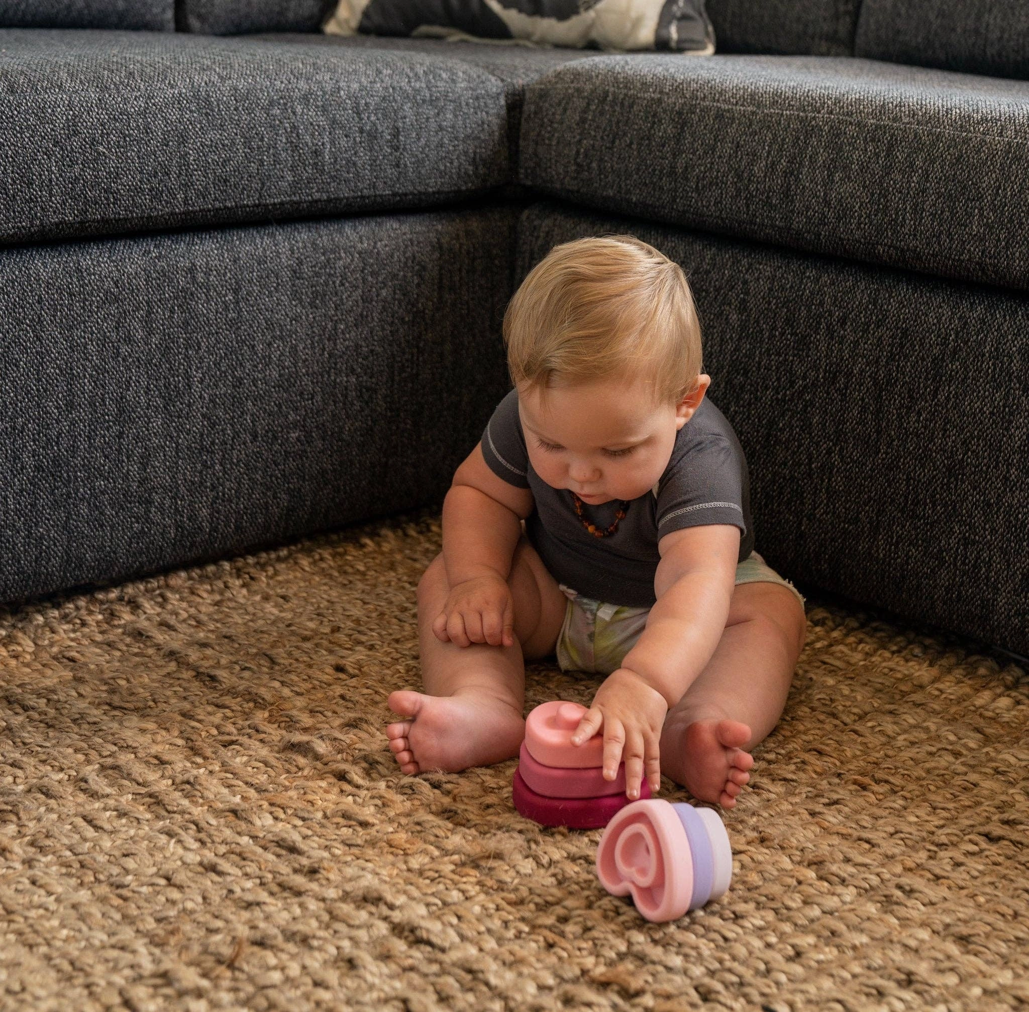 Heart Shape Silicone Stacking Toy
