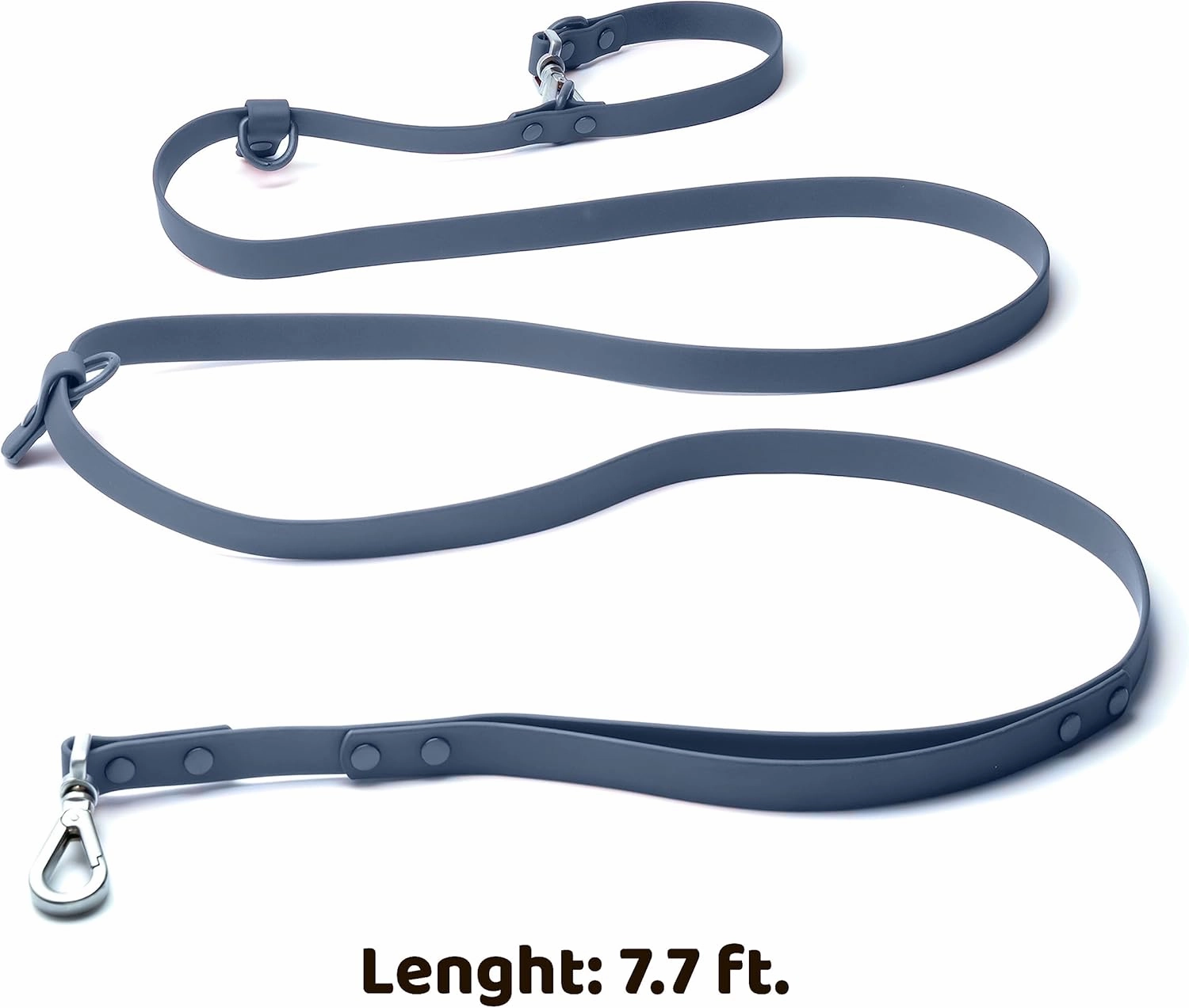Heavy Duty Hands Free Dog Leash for Medium to Large Dogs for Comfortable Running, Jogging Walking | Dual D-Rings | Soft Padded Traffic Handle | Both Ends 360 Rotating Carabiners (Leash Length 7.7 ft)