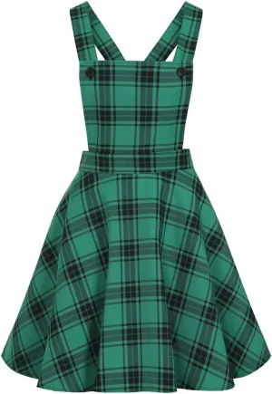 Hell Bunny Brittany Tartan Plaid Pinafore Dress