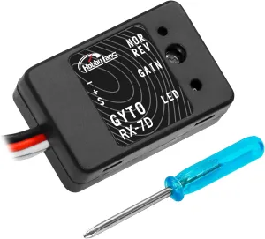Hobby Fans Mini Gyro Module RC Car Gyro Stabilizer Automatic Stability Control Gyro Sensitivity Adjustable for RC Crawlers Cars and Boats