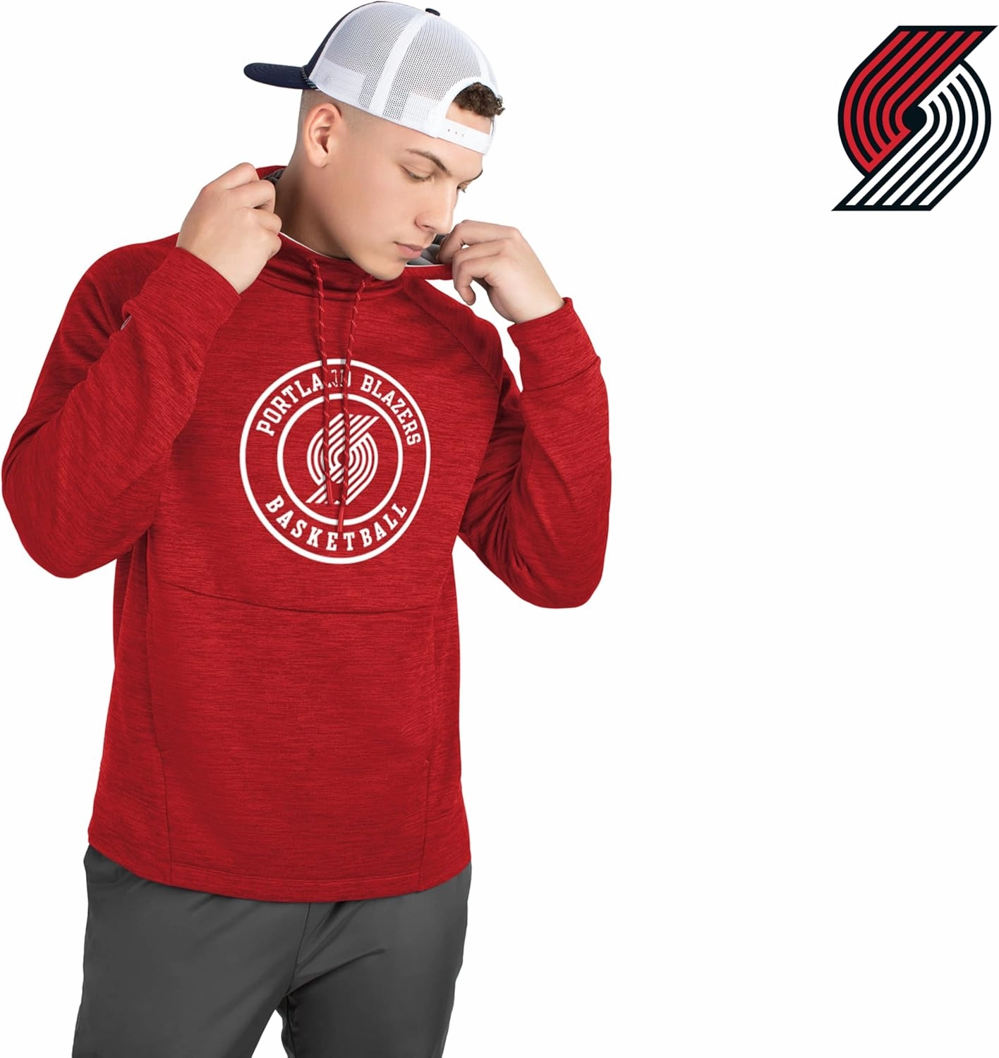 Holloway Men's NBA Fleece Hoodie – Basketball Pullover, Warm & Comfortable – Ideal for Sports, Casual Wear, and Fans