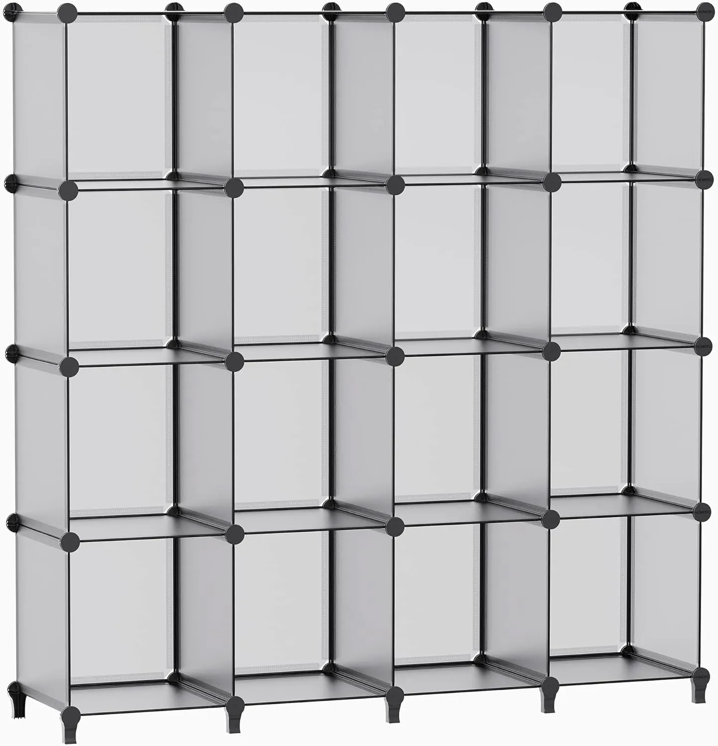 HOMIDEC Book Shelf 16 Cubes Bookcase Cube Storage Organizer Portable Display Bookshelf Kids Bookshelf Book Case for Study Room, Bedroom, Office, Living Room, Closet (47.2x11.8x47.2 inch)