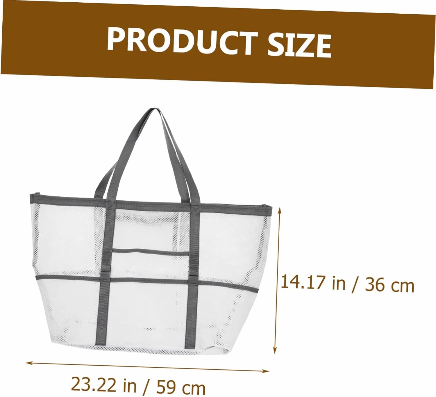 Housoutil 2pcs Portable Beach Toiletry for Toy with Organizers Use Multifunctional Mesh Bag Handle Basket, Whitex5pcs, 59x36cmx5pcs