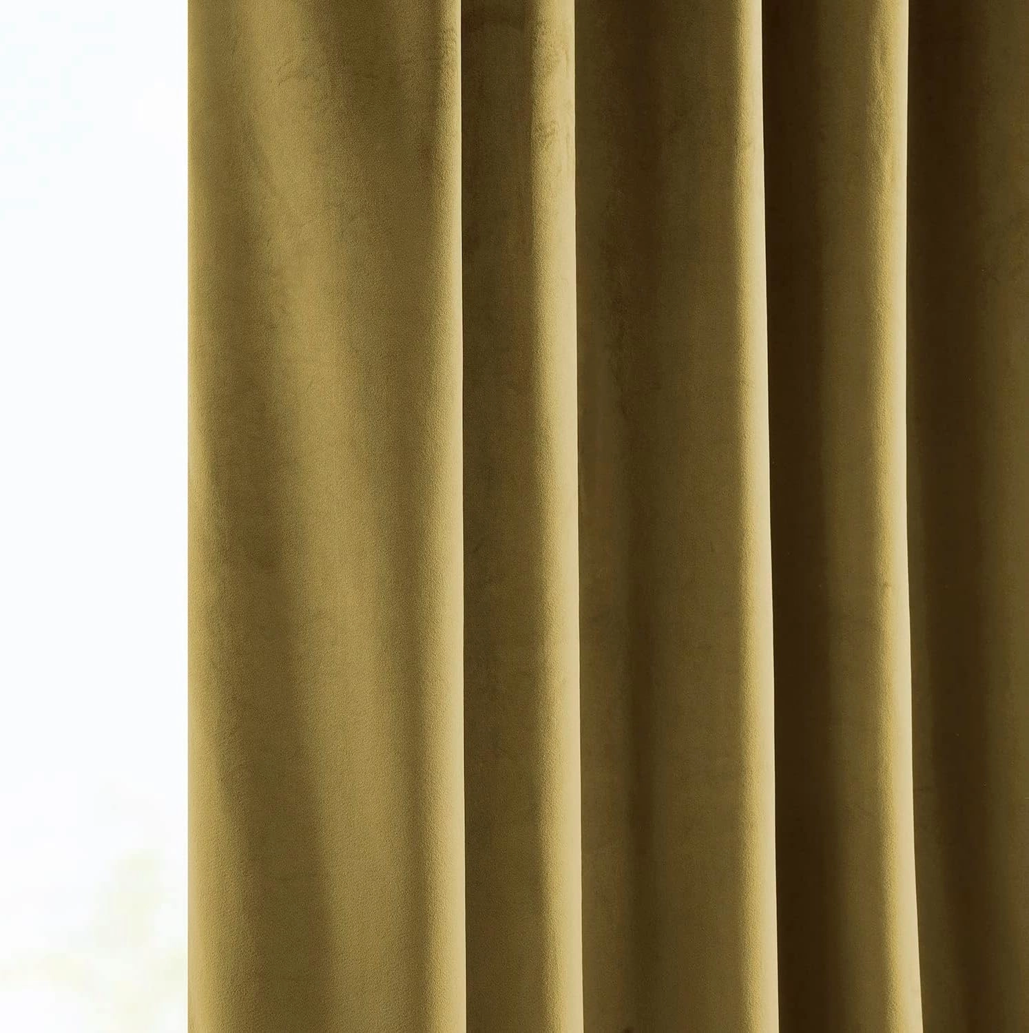 HPD Half Price Drapes Heritage Plush Velvet Curtains 96 Inches Long Room Darkening Curtains for Bedroom & Living Room 50W x 96L, (1 Panel), Peat Green