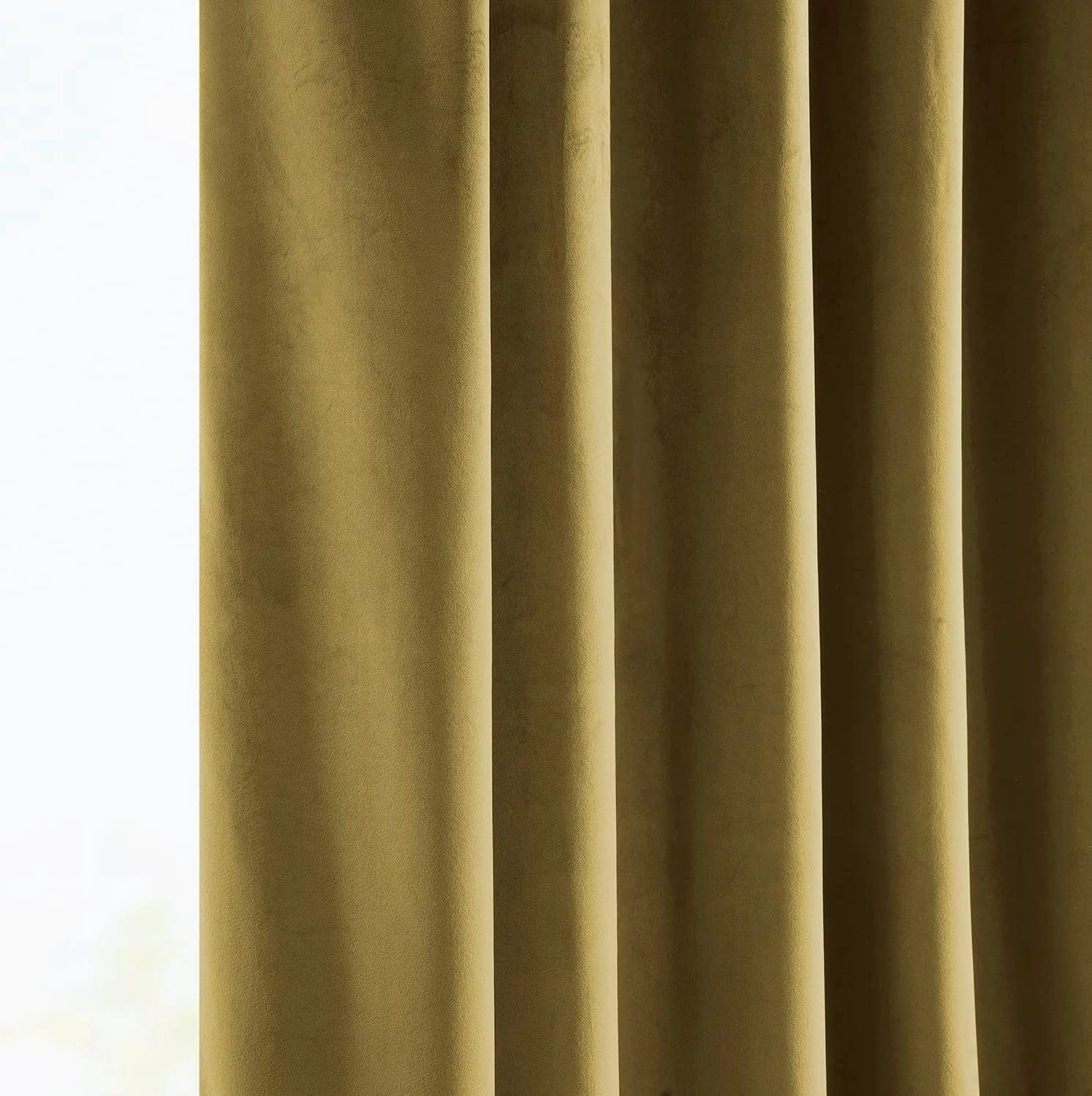 HPD Half Price Drapes Heritage Plush Velvet Curtains 96 Inches Long Room Darkening Curtains for Bedroom & Living Room 50W x 96L, (1 Panel), Peat Green