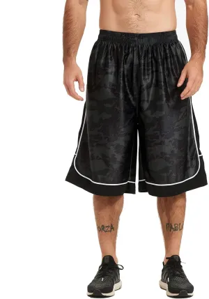 HQUEC Men's 12" Athletic Shorts Long Basketball Workout Shorts Below Knee Loose-Fit with Pockets