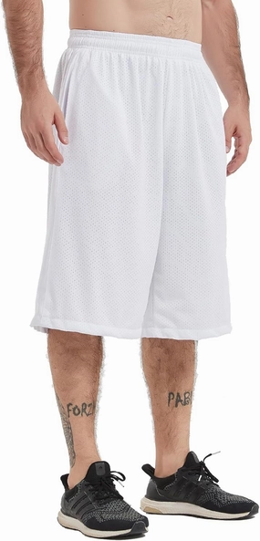 HQUEC Men's 12" Athletic Shorts Long Basketball Workout Shorts Below Knee Loose-Fit with Pockets