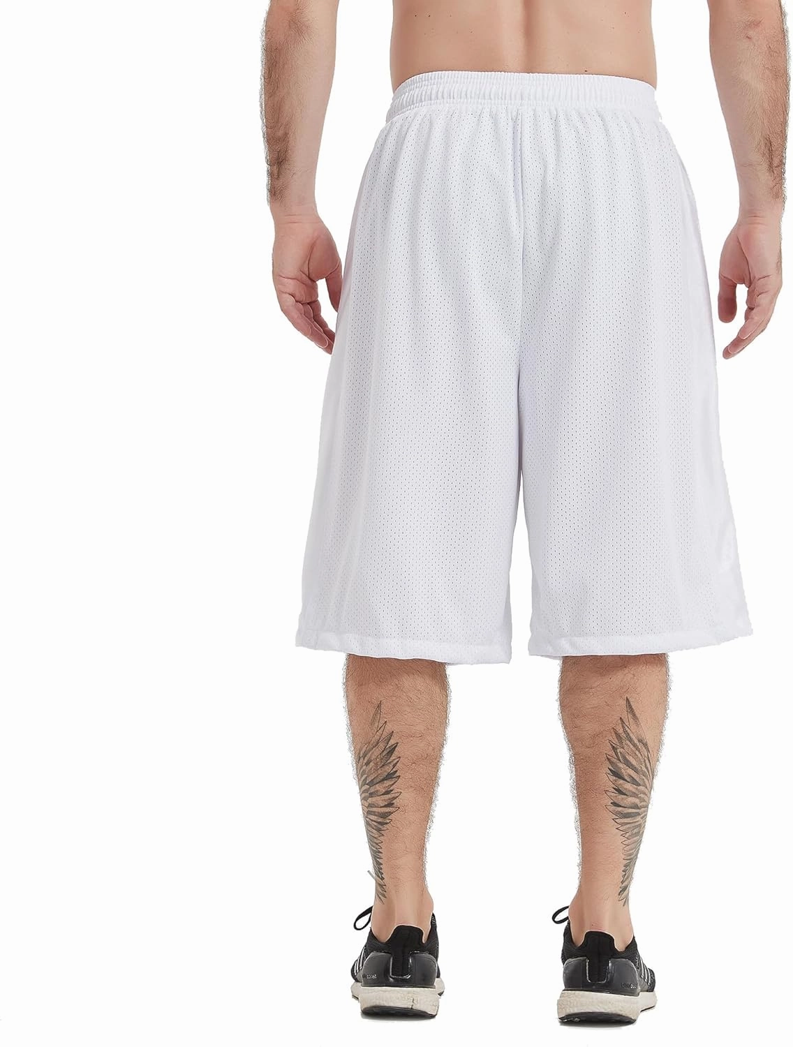 HQUEC Men's 12" Athletic Shorts Long Basketball Workout Shorts Below Knee Loose-Fit with Pockets