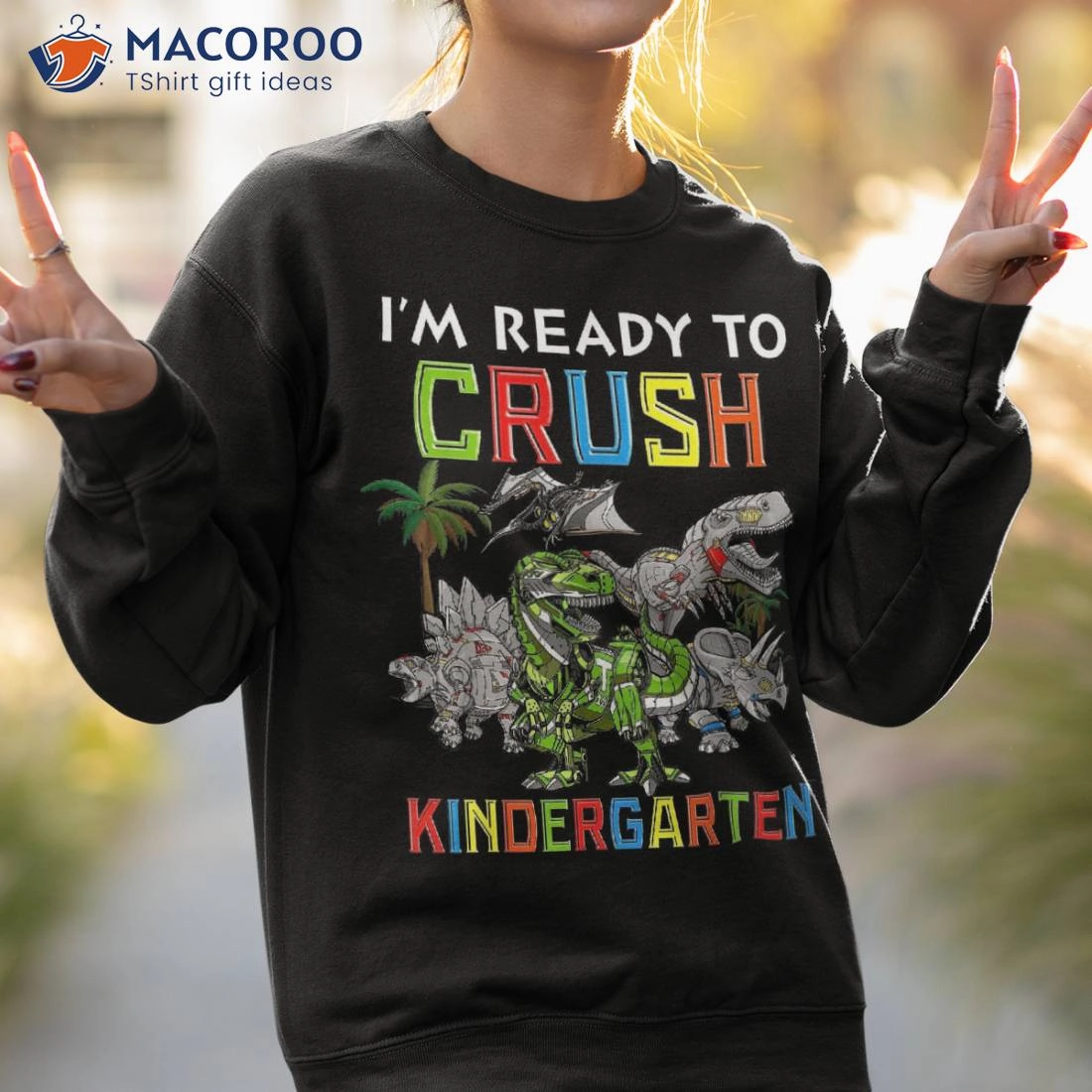 I'm Ready To Crush Kinder Tshirt Dinosaur Back 2 School 2023 Shirt
