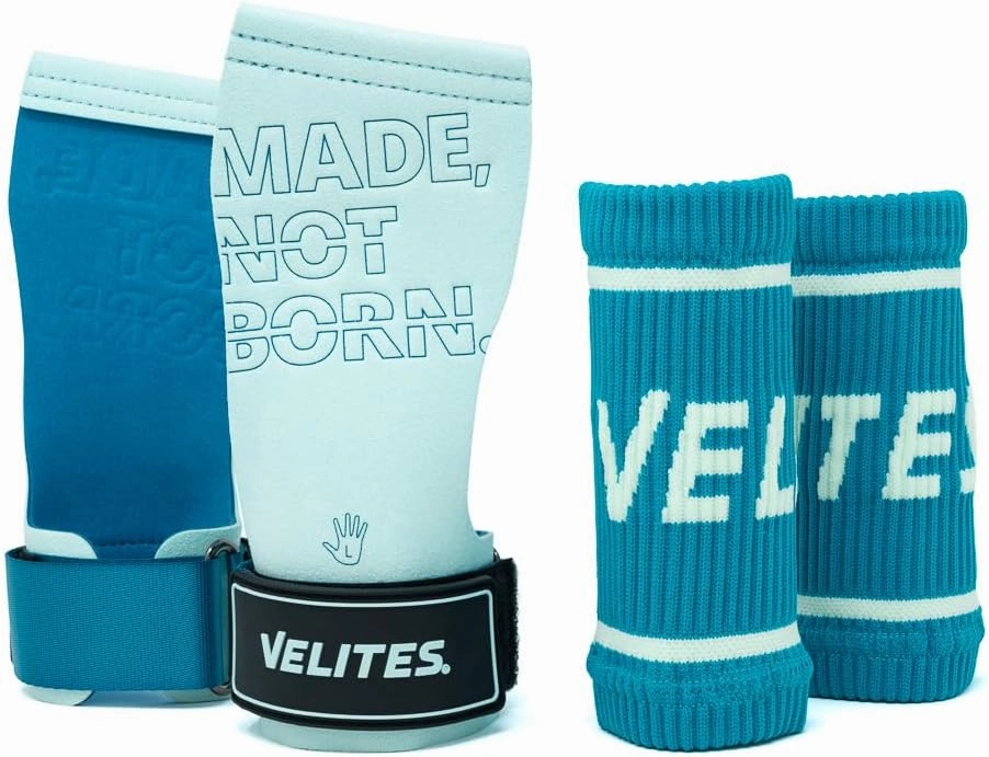 I Quad Pro Handgrips I Professional Cross Training Gloves or Gymnastics I All Surface I Use with Magnesium I Includes Free Bands