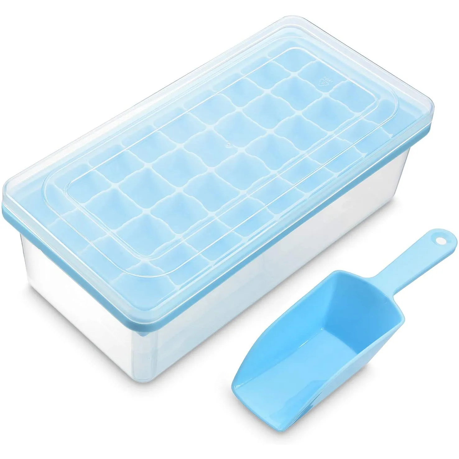 Ice Cube Tray with Lid and Bin