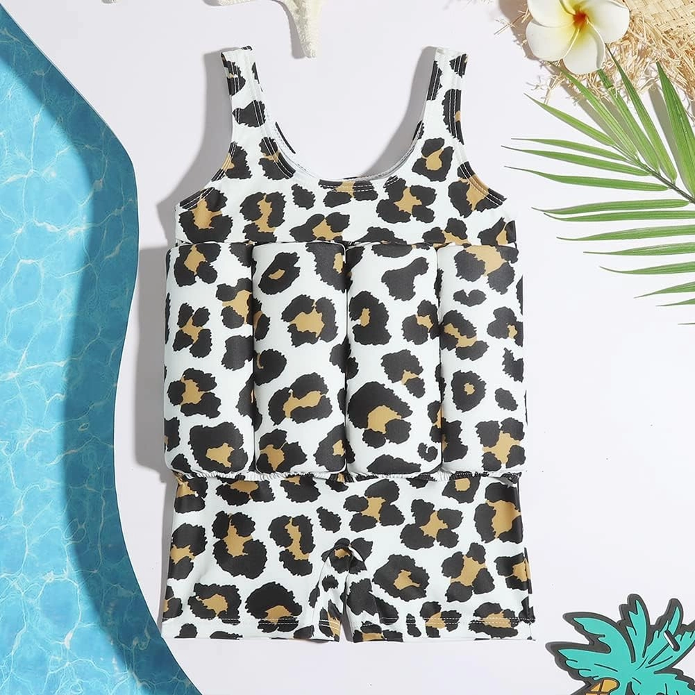 IDOPIP Kids Boys Girls Floatation Swimsuit with Adjustable Buoyancy Baby Float Suit Swim Vest One Piece Swimwear Bathing Suit