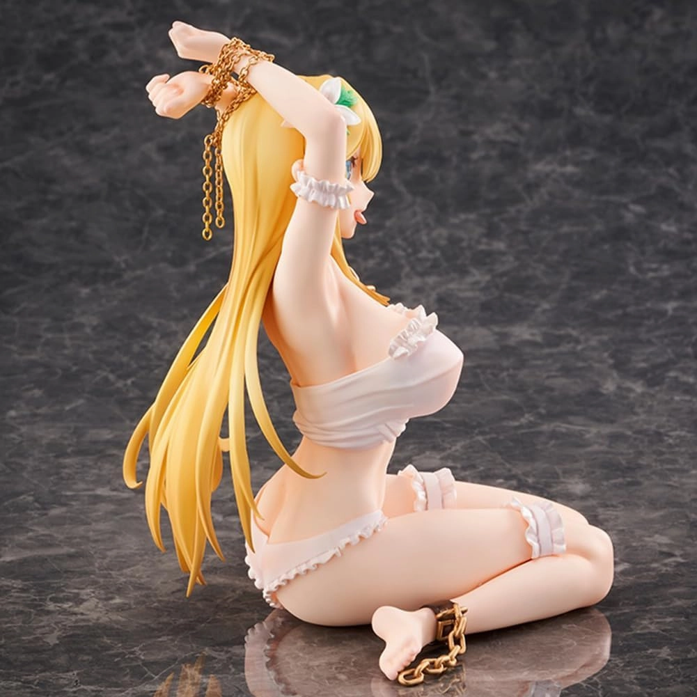 Imprisoned Elf Figure Statue, 16cm Anime Figure Sitting Pose Girl Model Statue, Accessories Removable, Handmade Desktop Decoration Collectible for Fans