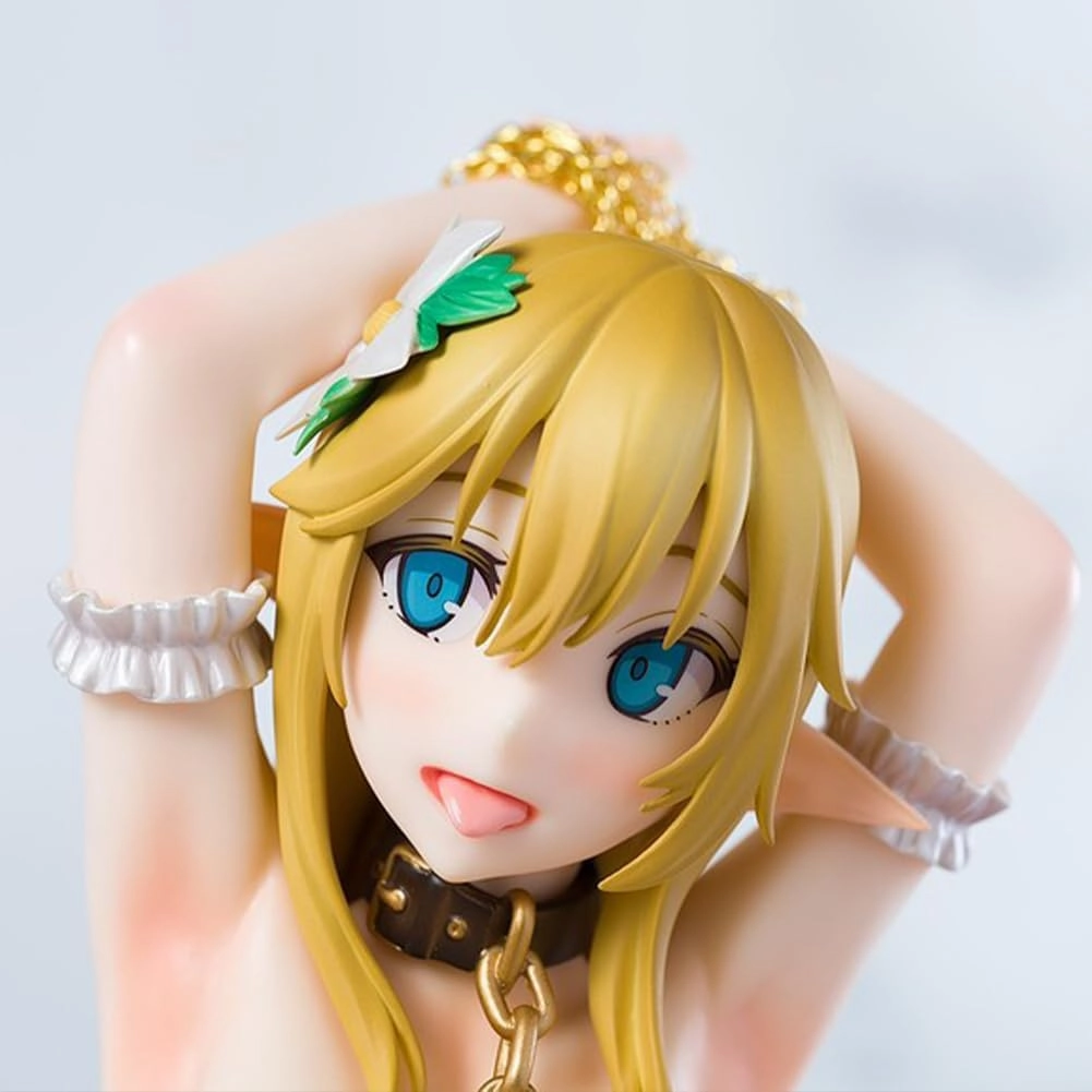 Imprisoned Elf Figure Statue, 16cm Anime Figure Sitting Pose Girl Model Statue, Accessories Removable, Handmade Desktop Decoration Collectible for Fans