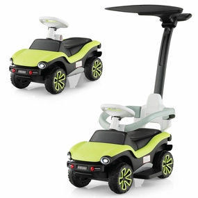 INFANS Ride on Push Car, 3 in 1 Licensed ID. Buggy Stroller Sliding Walking Car with Sun Canopy