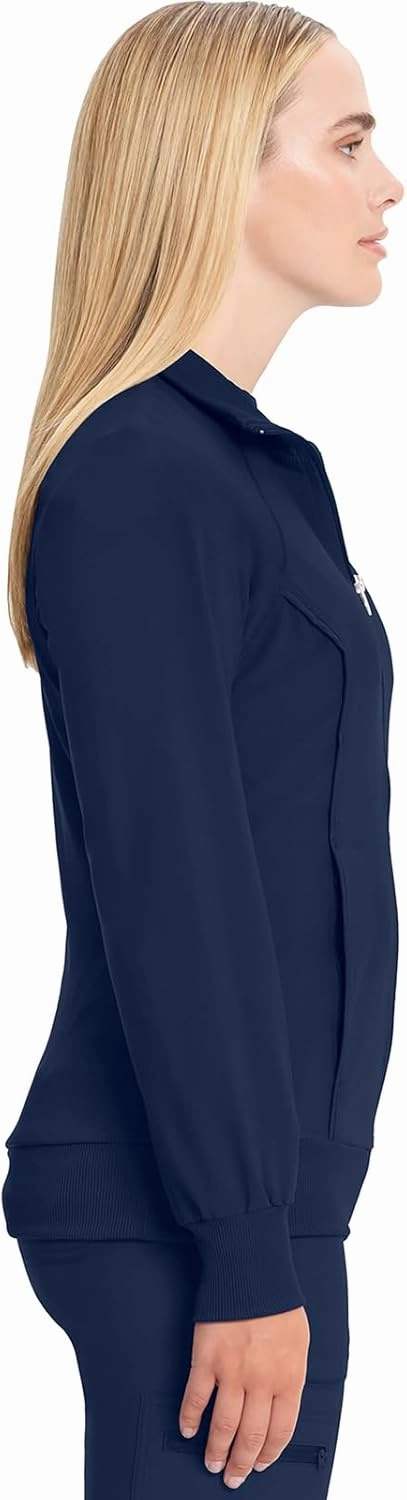 Infinity Cherokee Zip Front Scrub Nurse Jackets for Women, 4-Way Stretch Fabric 2391A