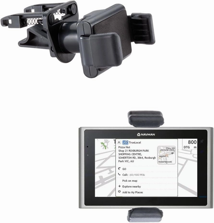 Innovative Ultra Compact Mini Vent Cradle Vehicle Mount Designed for The Navman S300T - Adjustable Vent Clip Holder