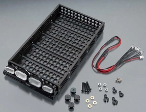 Integy RC V2 T9 Realistic 1/10 Scale Metal Luggage Tray with 4 LED Adj. Light 192x107mm