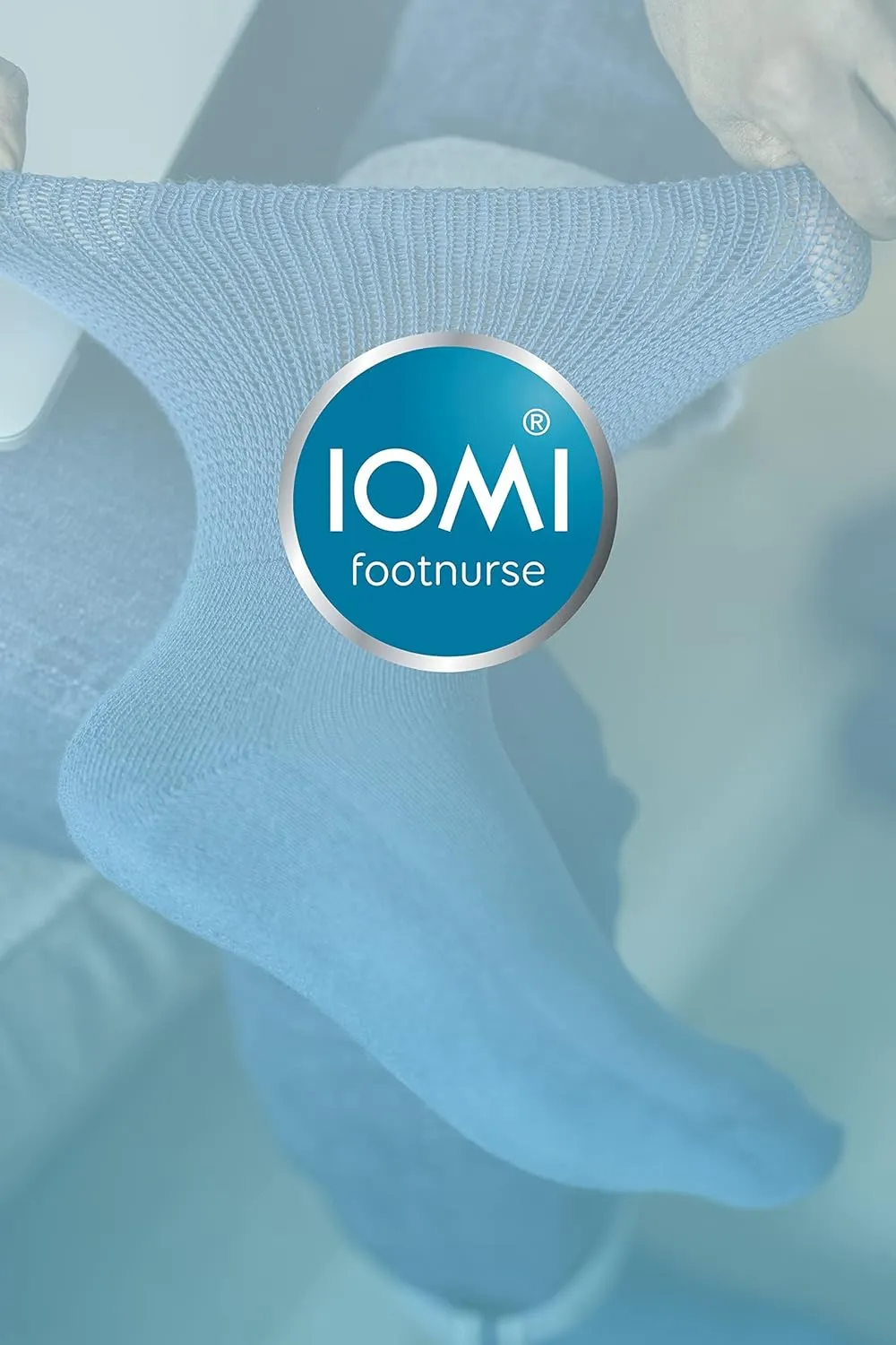 IOMI - 6 Pack Women Thin Non Binding Extra Wide Loose Top Cotton Diabetic Socks