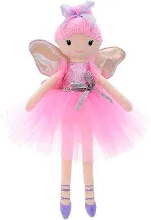 iscream Furry Plush 18.5" Nutcracker Sugar Plum Fairy Embroidered Accent Holiday Pillow