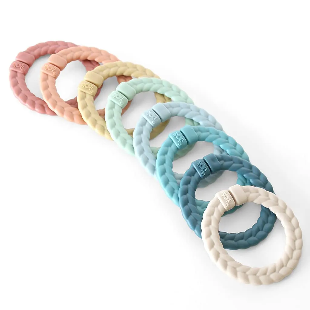 Itzy Ritzy Lovey Including Teether & Linking Ring Set; Set of 8 Braided