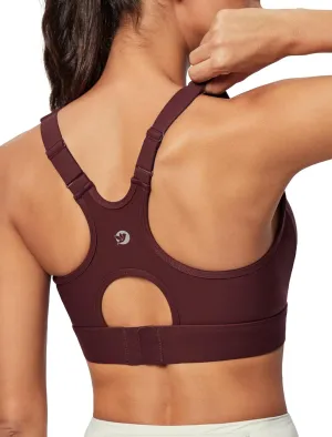 IUGA High Impact Sports Bras for Women High Support Racerback Sports Bra with Sewn-in Pads Adjustable Straps