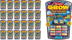 JA-RU Magic Grow Capsules for Kids Water Growing Toys (24 Pack; 12 Capsules Each) Sea Creatures, Dinosaur Bath Toys, Farm Animal Party Favors, Ocean Sensory Bin Filler. 305-24p
