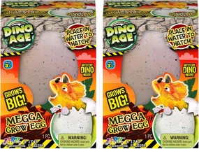 JA-RU Giant Dinosaur Egg Growing Toys (2 Eggs Assorted) Magic Surprise Hatching& Grow in Water Animals for Kids, Boys & Girls. Bulk Jurassic Party Favors Easter Basket Fillers. 1747-2