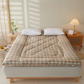 Japanese Futon Mattress, Roll Up Floor Mattress Thickened Weighted Mattress for Single Student Dormitory Household(Brown,200 * 220cm)