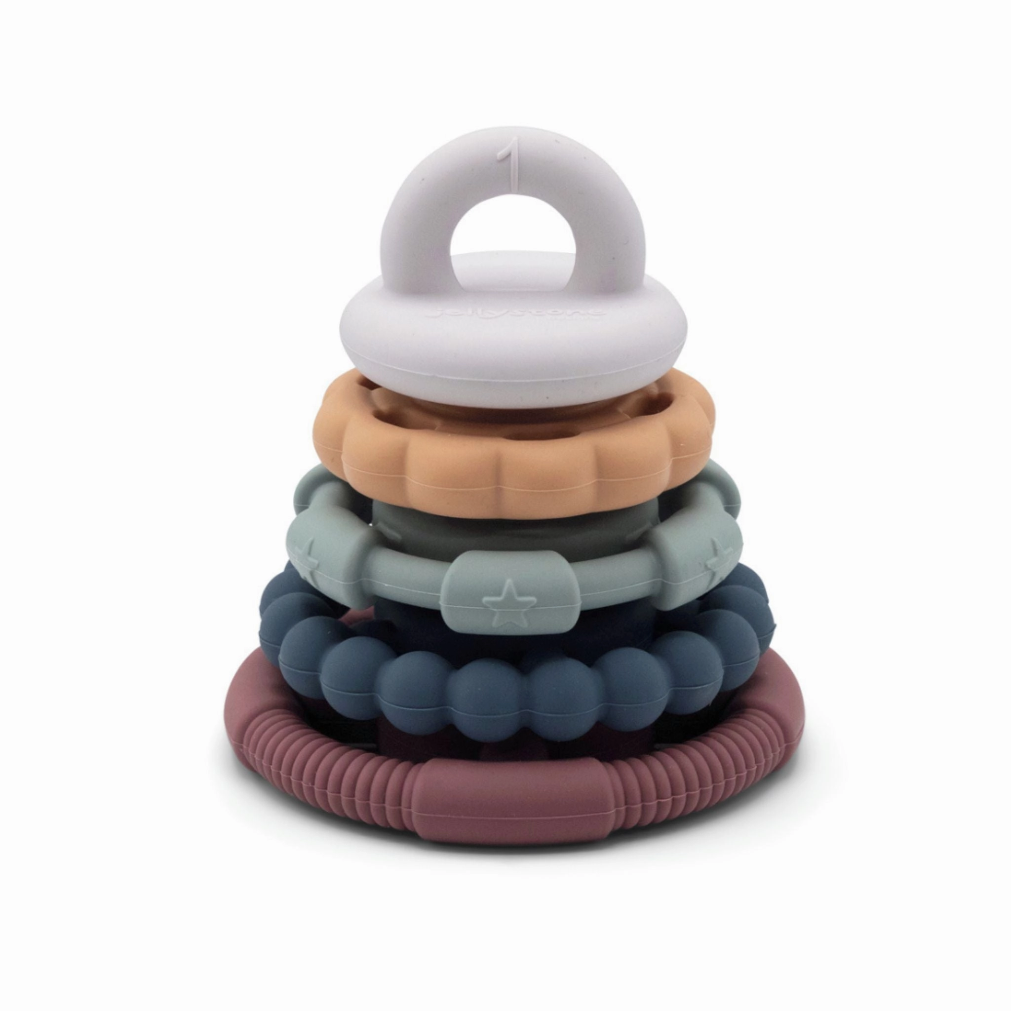 Jellystone Designs Rainbow Stacker & Teether - Earth