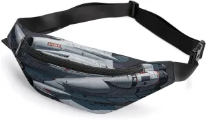 Jet Fighter Belt Bag with Adjustable Strap, Lightweight Travel Crossbody Bags, Hands-Free Mini Fanny Packs in Running Gym
