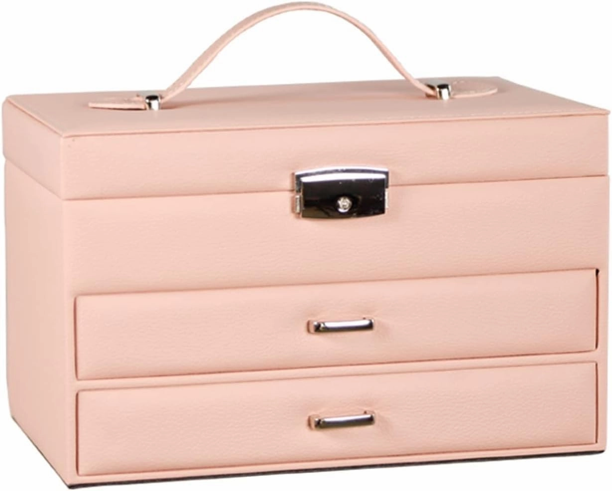 Jewelry Box Pu Leather Gift Desktop Earrings Bracelets Watches Glasses