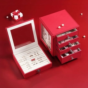 Jewelry Box Rotatable Multilayer Storage Earring Necklace Bracelet Watch