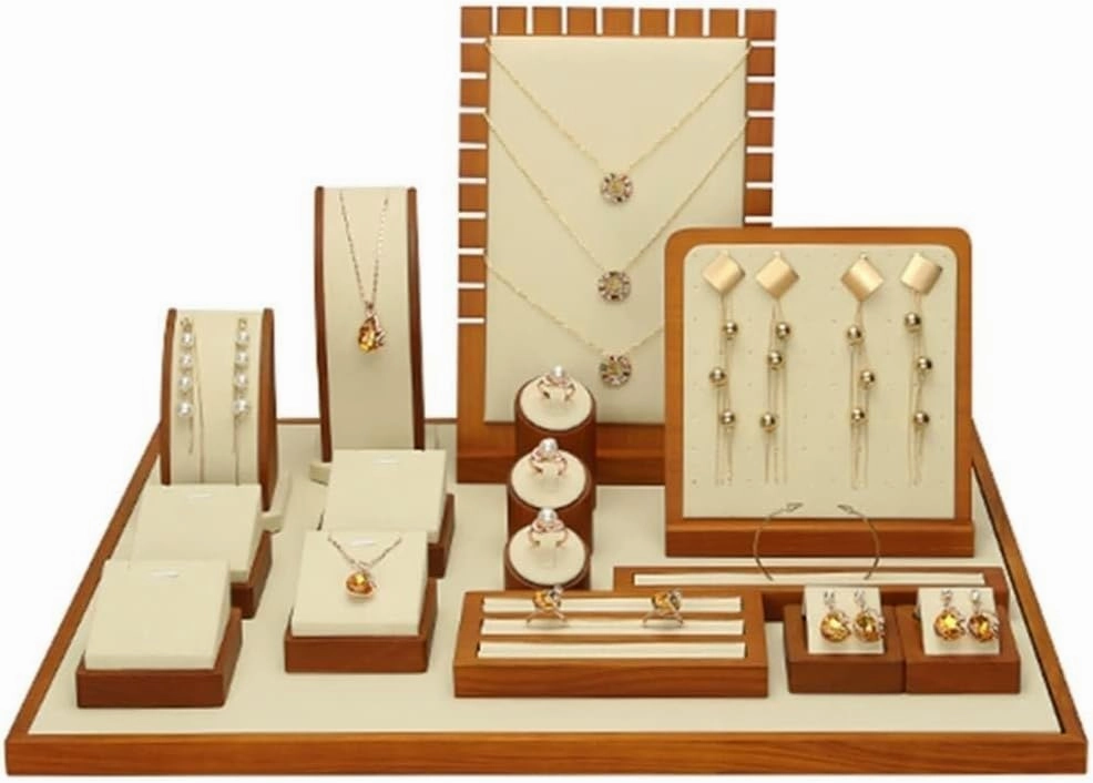 Jewelry Display Trays Set of 14, Velvet Jewelry Organizer for Earrings, Rings, Bracelets, Necklaces, Watch, for Retail Stores, Trade Shows, Women & Girls Gift
