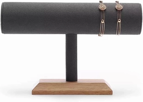 Jewelry Stand T Shape Velvet Jewelry Display Stand Detachable Bracelet Watch Holder Necklace Holder Dresser Storage Jewelry Tower Jewelry Storage Rack(B)