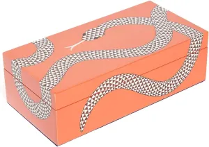 Jonathan Adler Small Eden Lacquer Decorative Box, Orange