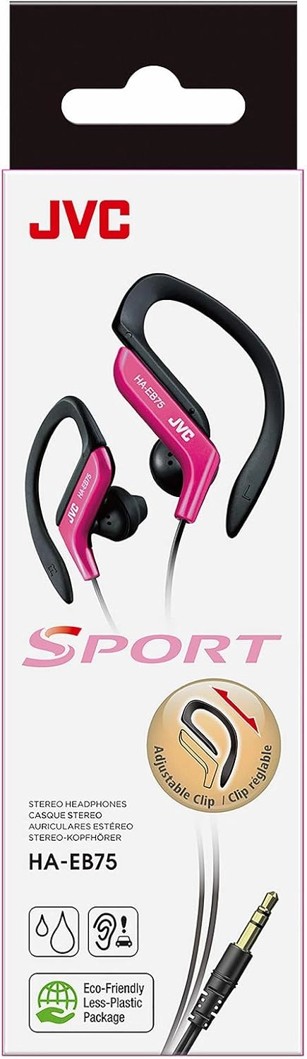 JVC HAEB75P Sports Clip Headphone, Pink