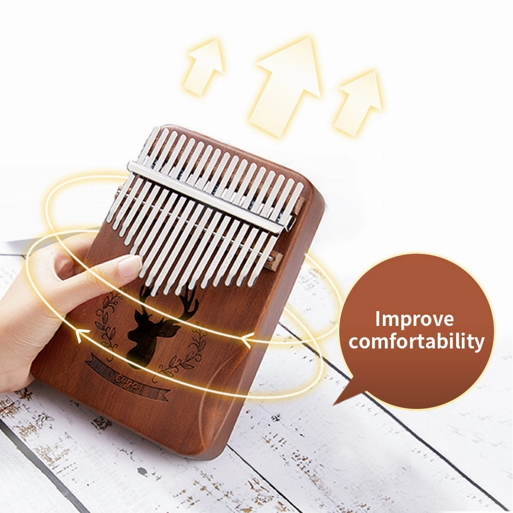 Kalimba 17-key thumb piano premium wood mahogany acacia xylophone