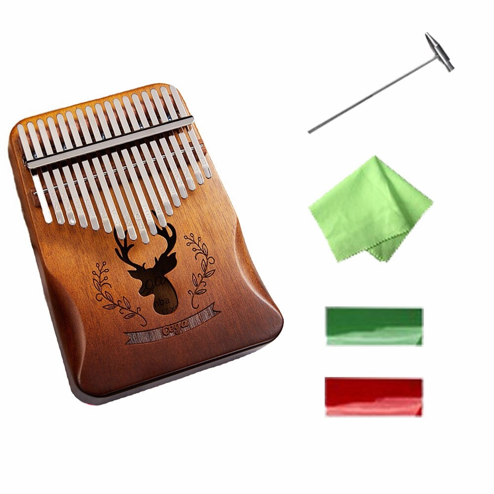 Kalimba 17-key thumb piano premium wood mahogany acacia xylophone