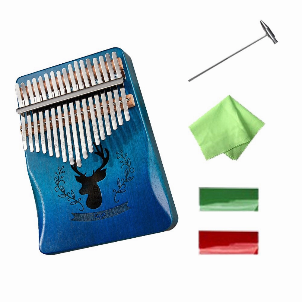 Kalimba 17-key thumb piano premium wood mahogany acacia xylophone