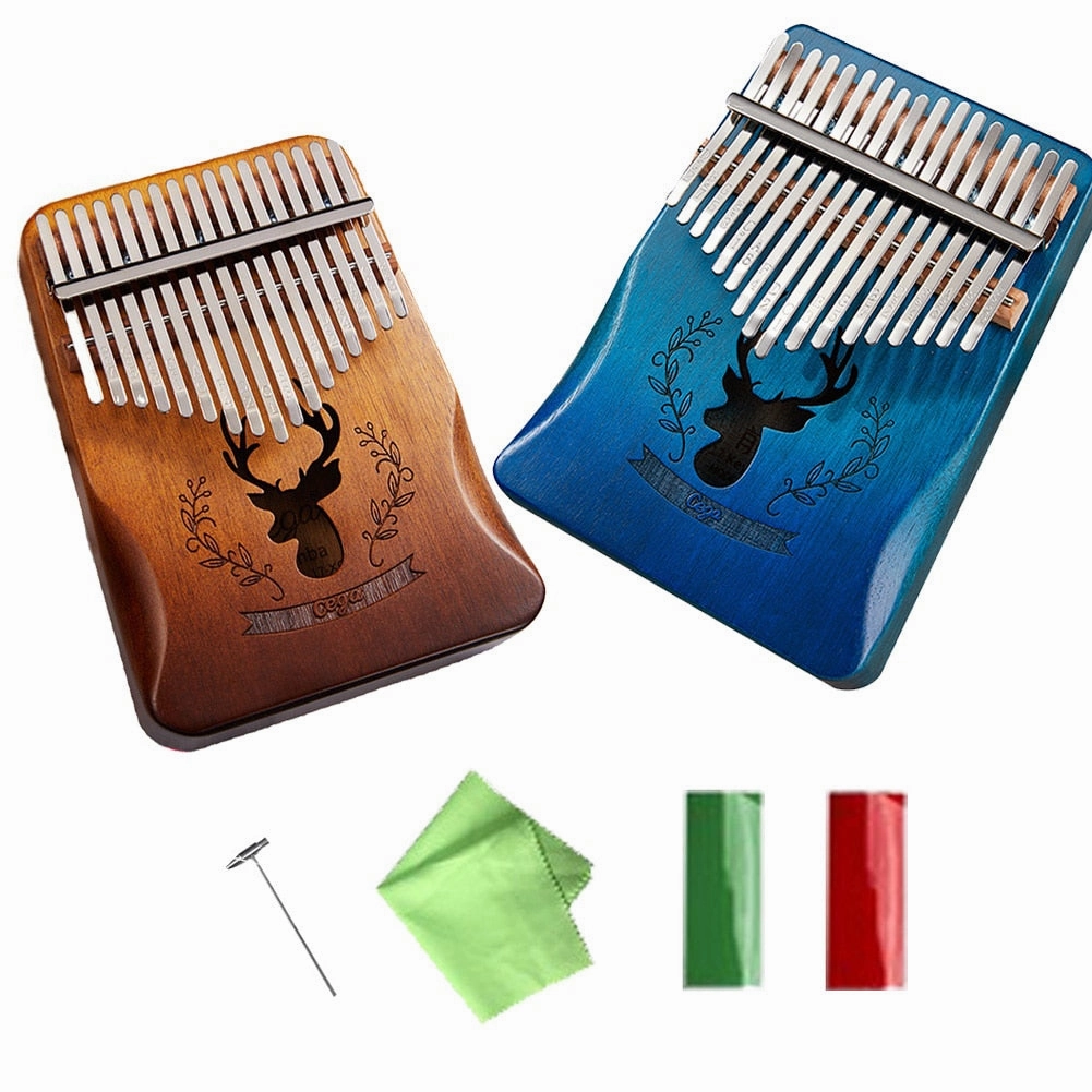 Kalimba 17-key thumb piano premium wood mahogany acacia xylophone