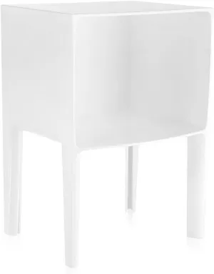 Kartell Small Ghost Buster Night Table by Philippe Starck with Eugeni Quitllet, Pack of 1, Matte Glossy White