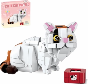 KAZI Cat Building Toy Set - Persian Cat Gift Idea for Boys & Girls Age 8-12, Creative Activity & Christmas Party Favors